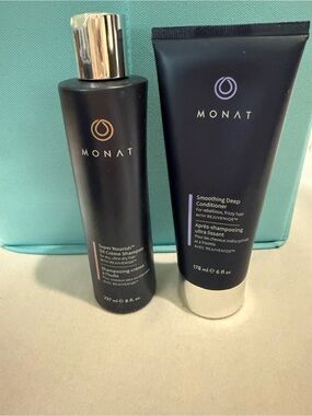 Authentic MONAT Black Smoothing Deep Conditioner Super Nourish Oil Crème Shampoo